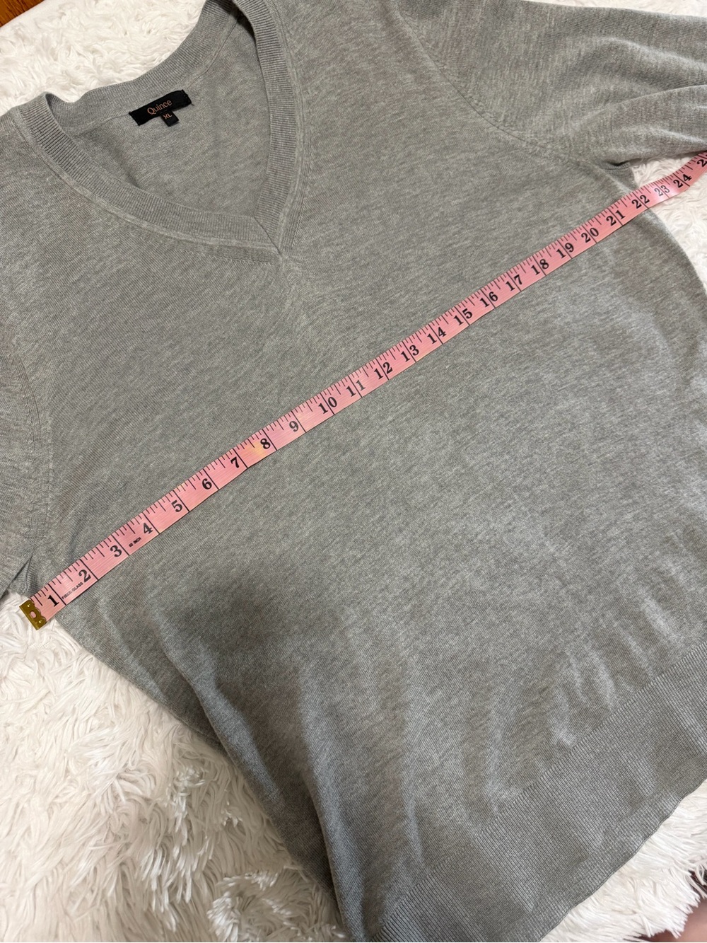 Quince | Lightweight Cotton/Cashmere V Neck Sweater XL - Picture 13 of 14